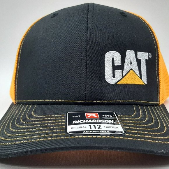 Richardson Other - Richardson 112 Trucker CAT Caterpillar Cap Hat Snapback Diesel Power Blue Collar
